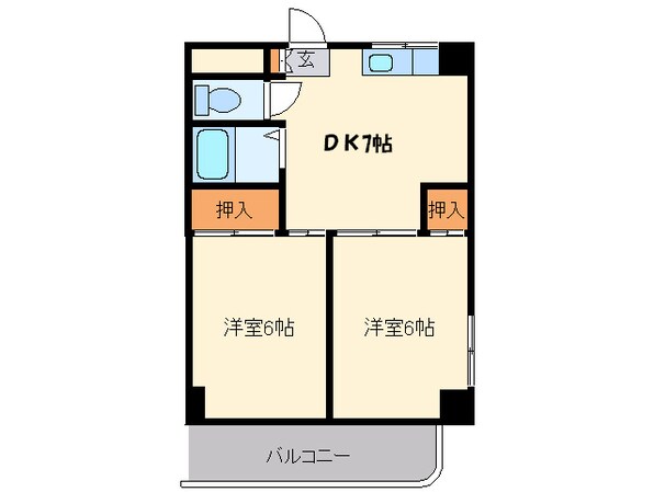 アドバンス箱崎の物件間取画像